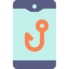 phishing mobile flat icon