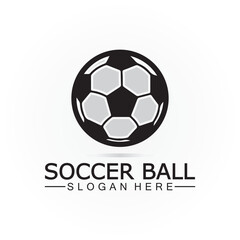Obraz premium Soccer ball logo design Icon & Symbol Vector Template. football logo design
