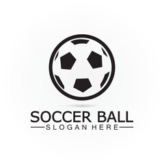 Soccer ball logo design Icon & Symbol Vector Template. football logo design
