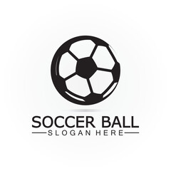 Obraz premium Soccer ball logo design Icon & Symbol Vector Template. football logo design