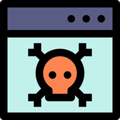 dangerous web black outline filled color icon