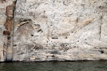 Soft sediment deformation in a canyon wall