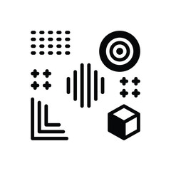 Black solid icon for element 