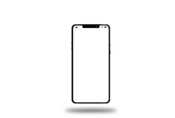 Smartphone on white background with clipping path.Object