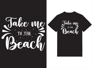 Take Me To The Beach Hand Drawn Beach Vacation T shirt Design