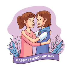 hand drawn friendship day illustration 3