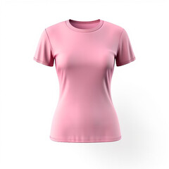 3D rendered Pink T-shirt with copy space mockup - ai generative