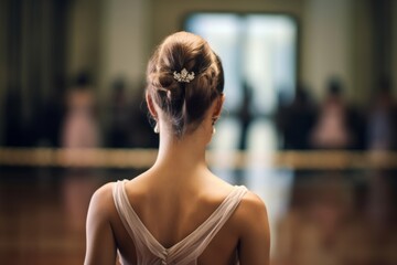 Fototapeta na wymiar Female ballet dancer - Generative AI