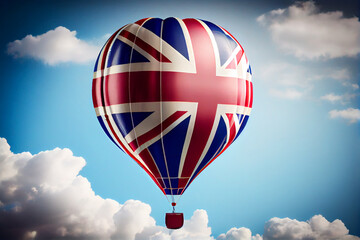 Air balloonin colors of flag of the GB