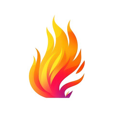 Fire icon isolated on transparent background. Generative AI.