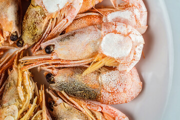 A plate of fresh, succulent shrimp; the perfect healthy seafood meal.