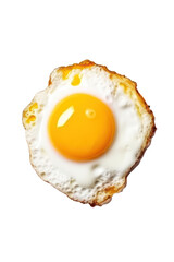Fried egg isolated on transparent background. Sunny side egg. Generative AI.