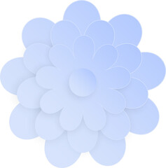 Flower, Element of floral paper cut. Paper cut of flower shape and spring symbol.