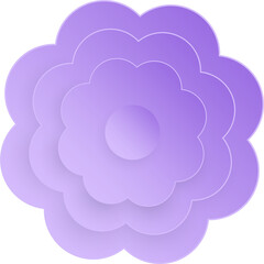 Flower, Element of floral paper cut. Paper cut of flower shape and spring symbol.