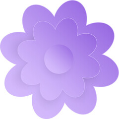 Flower, Element of floral paper cut. Paper cut of flower shape and spring symbol.