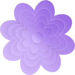 Flower, Element of floral paper cut. Paper cut of flower shape and spring symbol.