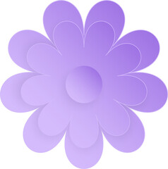 Flower, Element of floral paper cut. Paper cut of flower shape and spring symbol.