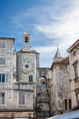 Tower-Clock at Diocletian Palace in Split - Croatia