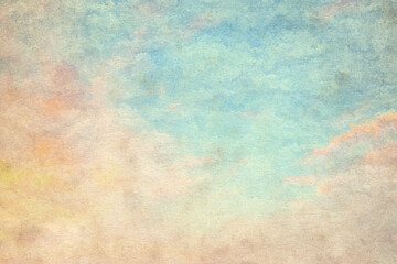 Obraz na płótnie Canvas vintage watercolor clouds
