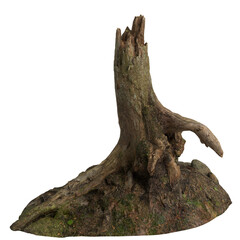 Fototapeta na wymiar 3d illustration of dry tree stump isolated on transparent background