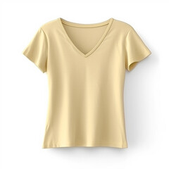 3D rendered Yellow Tshirt with copy space mockup - ai generative