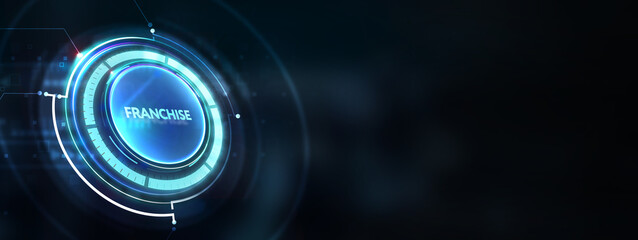 Franchise concept. Business, Technology, Internet and network concept. 3d illustration