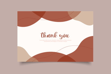 Thank you card template design business illustration