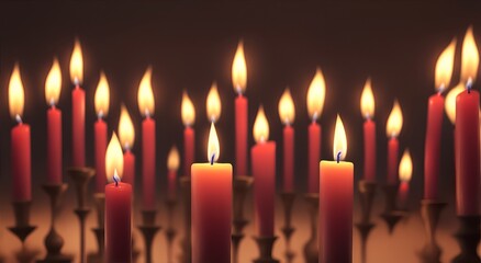 burning red candles