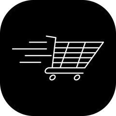 Checkout e-commerce icon with black filled gradient outline style. female, assistant, mall, client, register, scan, buyer. Vector Illustration