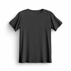 3D rendered Black Tshirt with copy space mockup - ai generative