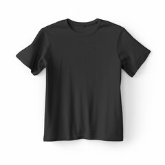 3D rendered Black Tshirt with copy space mockup - ai generative
