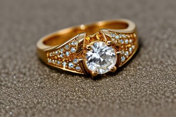 ring with diamonds, generative ai