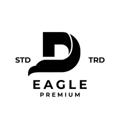 D eagle letter logo icon design illustration
