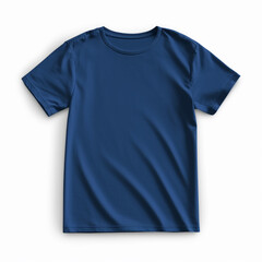 3D rendered Dark Blue Tshirt with copy space mockup - ai generative