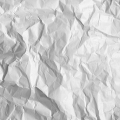 Crumpled white paper texture. Abstract background of rough grunge old blank.