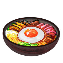 Bibimbap, Korean, Korean food, Korean Mixed Rice,
Rice, Vegetables, Beef, Egg, Gochujang,
Healthy, Korean Cuisine, Traditional, Kimchi,
Banchan, Cuisine
