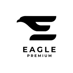 E eagle letter logo icon design illustration