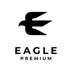 Fototapeta premium E eagle letter logo icon design illustration