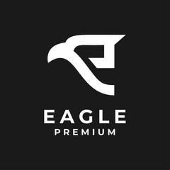 E eagle letter logo icon design illustration