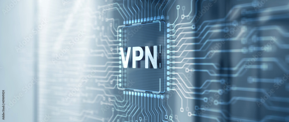 Poster virtual private network vpn on gears server background