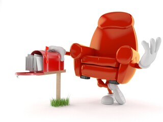 Armchair character with mailbox - 614641499