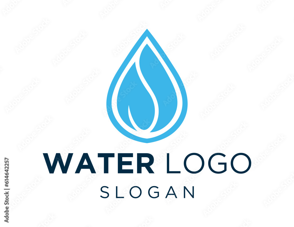 Poster logo design about water on a white background. made using the coreldraw application.
