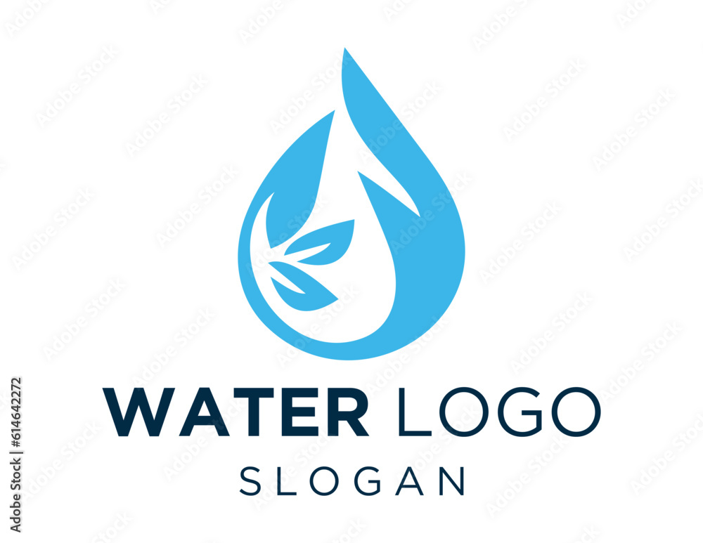 Poster logo design about water on a white background. made using the coreldraw application.