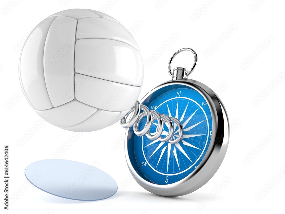 Canvas Prints volleyball with compass