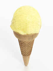 Ice cream isolated on white background. 3D illustration