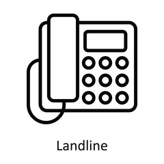 Landline  Vector  outline Icon Design illustration. Network and communication Symbol on White background EPS 10 File
