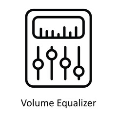 Volume Equalizer  Vector  outline Icon Design illustration. Network and communication Symbol on White background EPS 10 File
