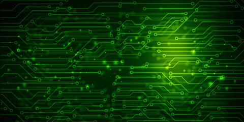 Fototapeta premium 2d illustration Abstract futuristic electronic circuit technology background