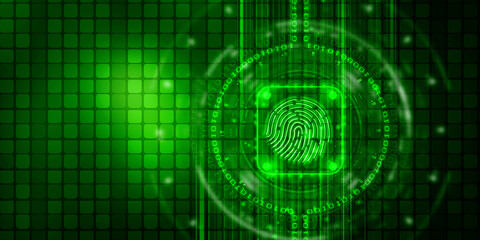 Fingerprint Scanning Technology Concept 2d Illustration