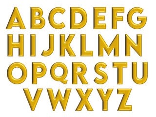 3D bundle of alphabet yellow,red,silver,green ,blue glosy color